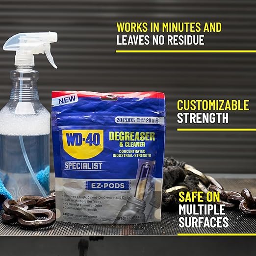 WD-40 Specialist Degreaser and Cleaner EZ-PODS, Customizable Industrial-Strength Concentrate, Multi-Surface Cleaning Solution, 6-Pack of 5-Count, 30 PODS Total