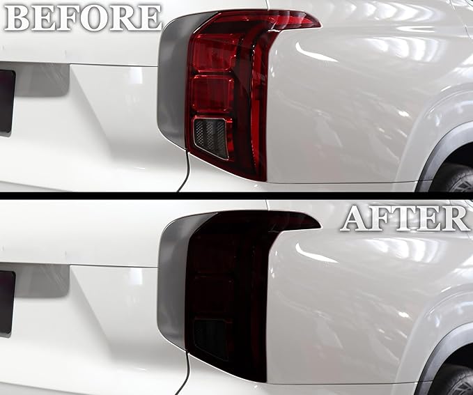 BOGAR TECH DESIGNS Full Headlight Taillight Tint Kit Compatible with Hyundai Palisade 2023-2025, Dark Smoke