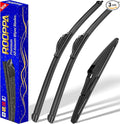 3 wipers Replacement for 2013-2018 Toyota RAV4, Windshield Wiper Blades Original Equipment Replacement - 26"/16"/10" (Set of 3) U/J HOOK
