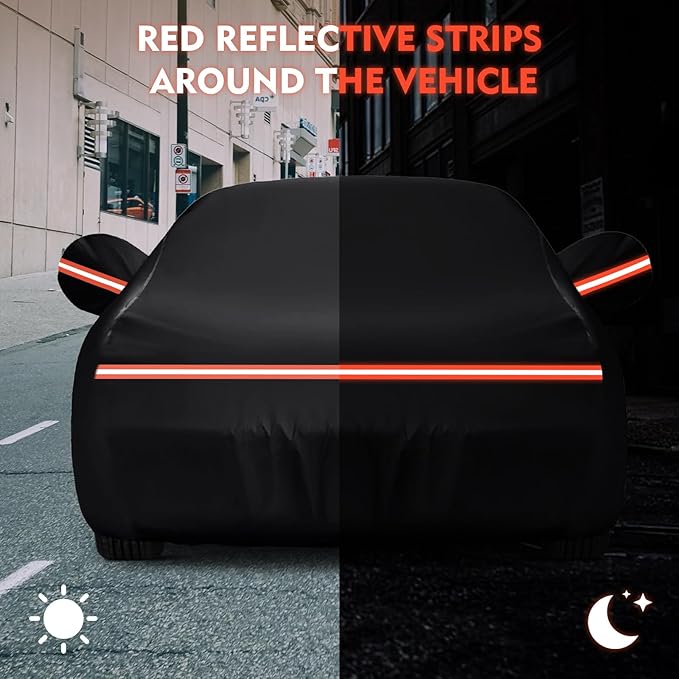 QUNSUNUS Waterproof Car Cover for BMW M4/ 4 Series 420i 428i 430i 435i 440i /4 Coupe 2014-2024, Outdoor All Weather Full Exterior Cover with Straps and Zipper for Wind, Sun, UV and Dust Protection
