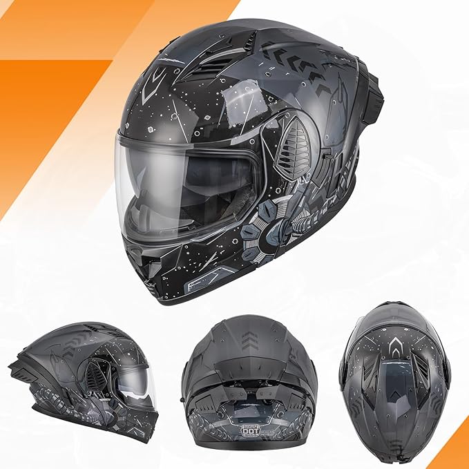 Modular Motorcycle Helmets Full Face Flip up Street Bike Motorcycle Helmet for Unisex Adult Model-167