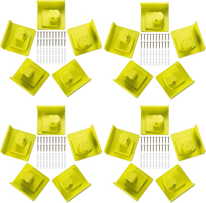 20 Pack Tool Holder Wall Mount Portable Compatible with Ryobi 18V Power Tool Holder Mount Hanger Storage Organizer with Screws Easy Installation for Workshop Garage