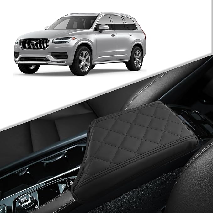 CDEFG for Volvo XC90 2018-2024 Center Console Cover Armrest Box Cover for XC90 Accessories Console Arm Rest Protector 2019 2020 2021 2022 2023 2024 -NOT FIT S90/V90