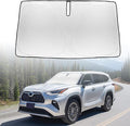 for 2025 Upgrade Highlander Windshield Sun Shade Front Sunshade Custom fit for 2007-2024 Toyota Grand Highlander Hybrid SUV Windshield Cover for 2022 Mirai Venza Toyota RAV4 Window Sun Visor Protector
