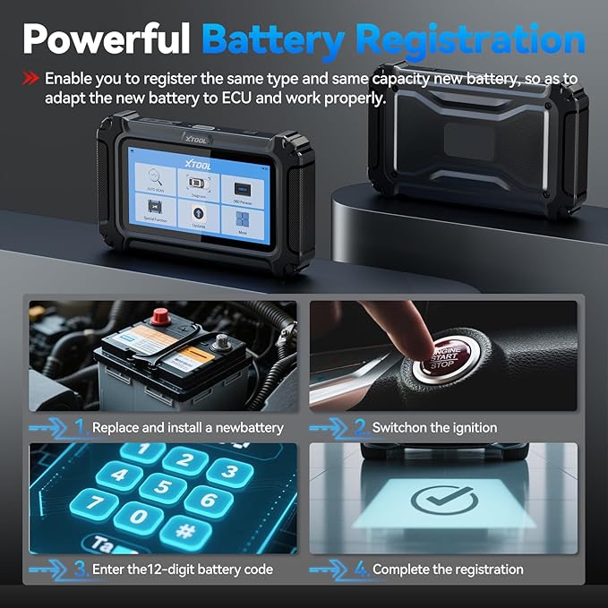 XTOOL IP500 for BMW OBD2 Scanner, Full Systems Bidirectional Scan Tool with ECU Coding, Battery Registration Tool for BMW/MiNi/RR, All Reset Services-(Injector Coding/BMS/ABS), Lifetime Free Update
