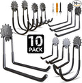 Heavy Duty Steel Storage Hooks - Utility Wall Mount Hooks with Anti-Slip Coating, Holds Bike, Ladder & Tools
