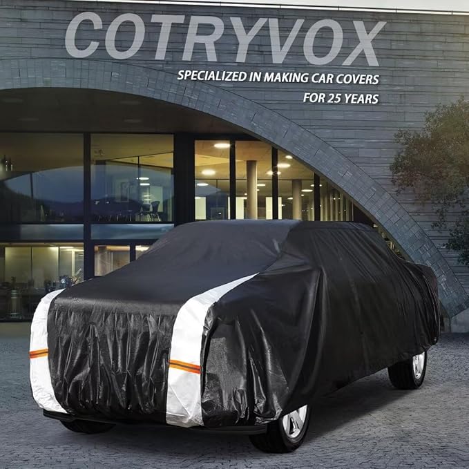 Chevrolet Silverado 3500HD Truck Cover Custom Fit 2001-2026 Regular Cab LB (8.1') with Door Zipper, 12 Layers Full Exterior Pickup Truck Cover Waterproof All Weather, Wind Dust Sun and UV Protection.