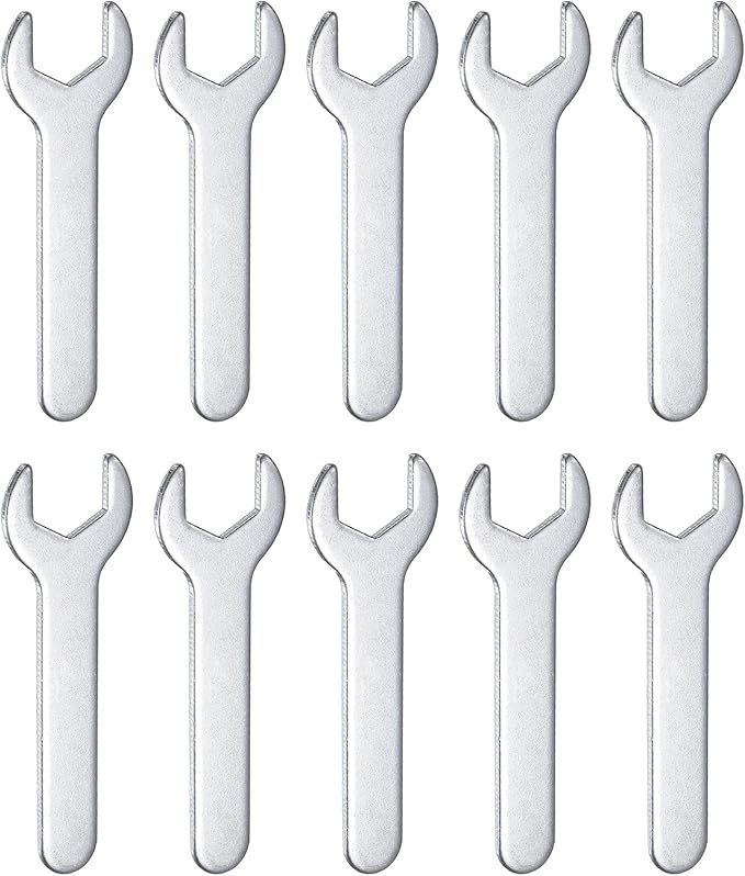 HARFINGTON 10pcs Small Wrench 13x70x2mm Metric U-Shaped Single Open Ended Spanner Super Thin Flat Head Galvanizing Wrench for Automotive Repair Furniture Assembly