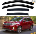 Window Visors Rain Guards for 2011 2012 2013 2014 2015 Kia Sorento, Out-Channel Window Vent Wind Deflectors Visors Shades for 11-15 Kia Sorento