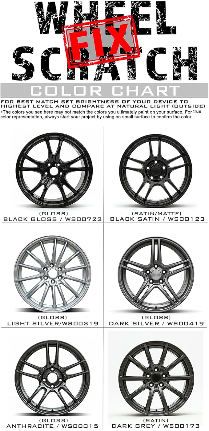 Gray Rim Touch Up Paint Kit, Car Wheel Scratch Repair Kit, Wheel Touch Up Paint Pen, curb rim repair kit, curb rash repair Kit, Universal Rim Alloy Wheel Paint Dark Gray (Satin Dark Gray)