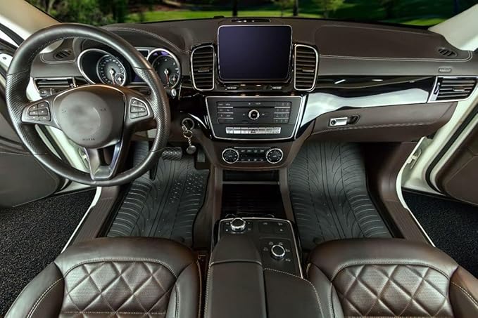 Gledring USA Custom Fit All-Weather Rubber Floor mats Compatible with Mercedes Benz S-Class W221 2007-2013, No Trimming Required, Tailored Custom Fit, Protects from Rain, Mud and Snow.