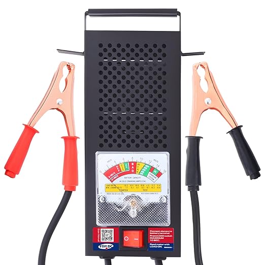 TOPDC Car Battery Tester, 6V/12V, Battery Load Tester 100-1000 CCA, Automotive Battery Tester 100 AMP, for Cars, RVs, Motorcycles, ATVs, Boats