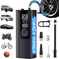 Tire Inflator Portable Air Compressor, Cordless Air Pump for Car Tires with Digital Pressure Gauge, 150 PSI Fast Tire Inflator for Car, Motorcycle, Bicycle - LED Light and Auto Shut-Off