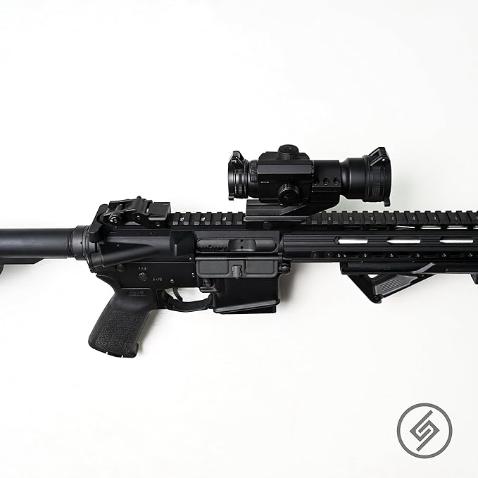 Spartan Mounts Locking .223/5.56 Rifle Mount Wall Display | Low Profile Floating Design Vertical and Horizontal Mounting Solution | Gun Room Safe Storage Organzation | Made in USA