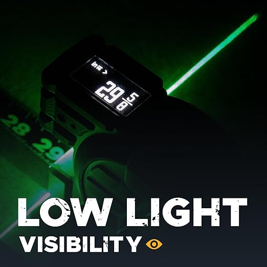 REEKON T1 Tomahawk Digital Tape Measure - Professional Accurate Measuring Tool, Green Laser, E-Paper Measuring List, Measurements Shared Over Bluetooth, Replaceable Blades
