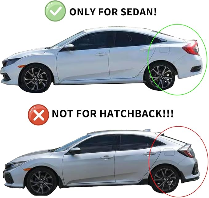 Window Visors Rain Guards for 2022 2023 2024 2025 Honda Civic, Out-Channel Window Vent Wind Deflectors Visors Shades for 22 23 24 25 Civic, for Sedan ONLY