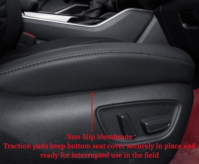 coverdream Custom Fit Camry Car Seat Covers for 2025 Toyota Camry XLE,XSE,Full Coverage Waterproof Leather Seat Protector(Full Set,Black)
