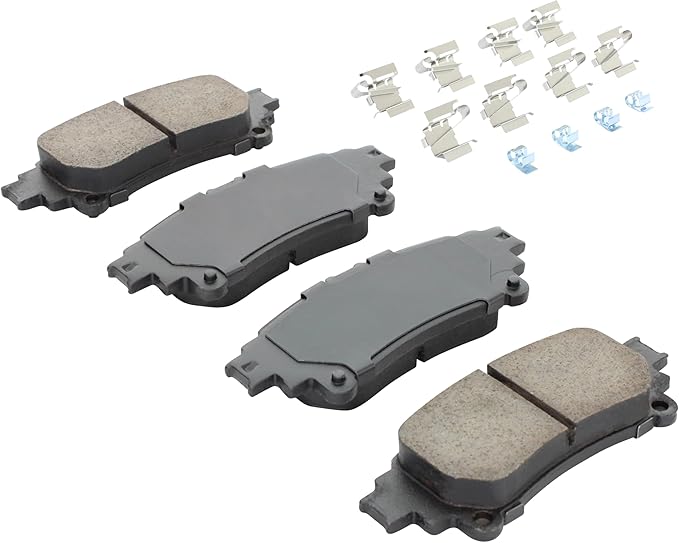Premium Ceramic Rear Brake Pads (1001-1391C) Compatible with Lexus RX350 2015-2010, RX450h 2015-2010, Toyota Highlander 2019-2014, Mirai 2019-2016, Prius V 2017-2012, Sienna 2020-2011