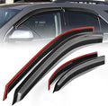Auto Dynasty Set of 4 Carbon Fiber Pattern Window Visors Compatible 2010 2011 2012 2013 2014 2015 2016 2017 with Chevy Equinox, Tape-On Rain Guards Shield Vent Shade Deflector Glossy Black