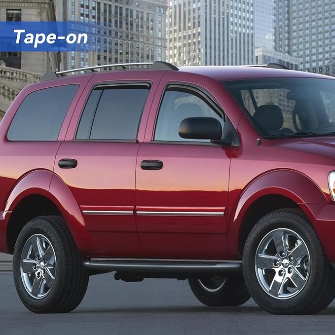 Window Visors Rain Guards Shield for 2004-2009 Dodge Durango, Out-Channel Window Vent Wind Deflectors Visors Shades for 2007-2009 Chrysler Aspen