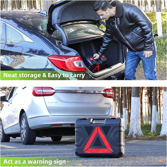 EFFIROSO Upgrade LED Light Electric Car Jack 5 Ton12V Hydraulic Jack Lift 5.9-20.8 Inch for SUV MPV Sedan Change Tires Garage Repair 11000 lbs