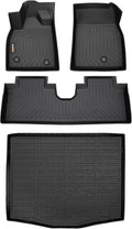 Binmotor-Floor Mats & Cargo Liner Set for Ford Mustang Mach E 2021-2025, All Weather Car Floor Mat for Ford Mustang Mach E, Rubber Mats TPE Car Liners Mustang Mach E Trunk Liner Accessories