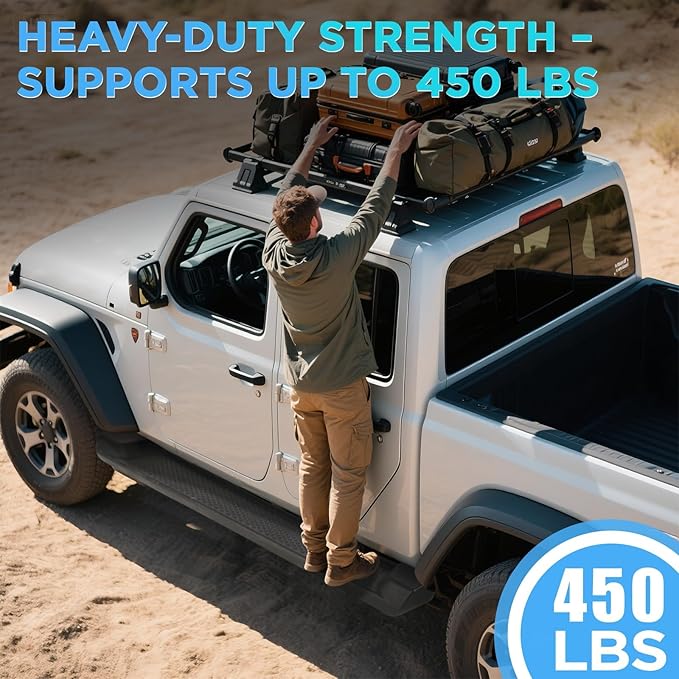 PZ 7" Running Boards Compatible with 2018-2025 Jeep Wrangler JL 4 Door, Matte Black Side Steps Nerf Bars
