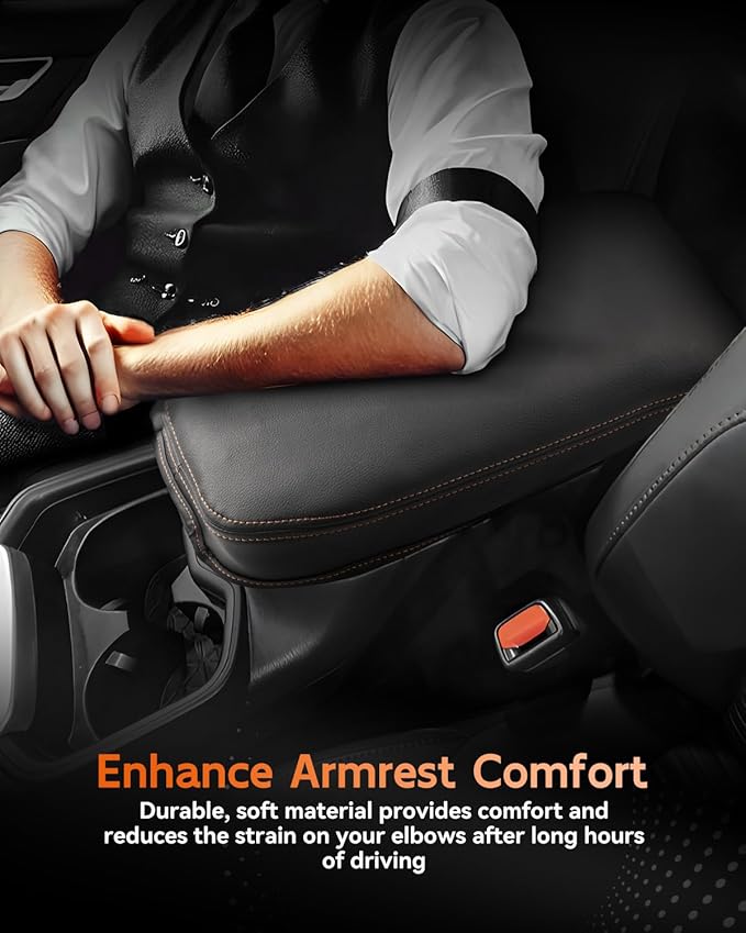 CDEFG for Toyota RAV4 2019-2025 Center Console Cover Armrest Box Cover for RAV4 (LE, XLE, XLE Premium, Limited) 2020 2021 2022 2023 2024 2025 Accessories Arm Rest Protector