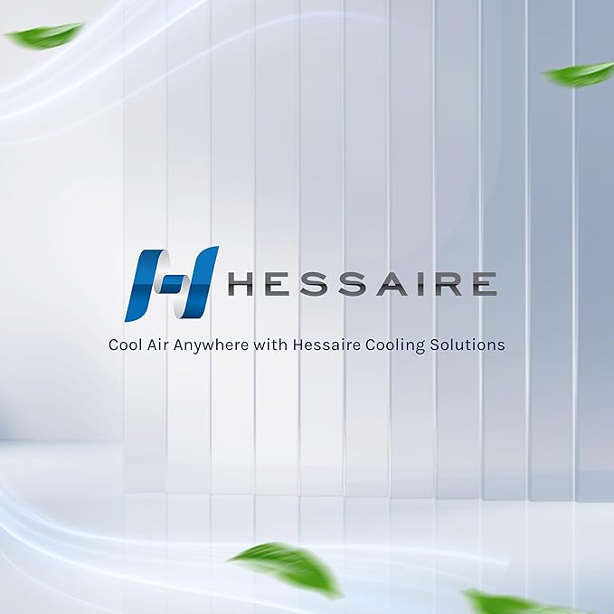 Portable Swamp Coolers - 1300 CFM MC18M Evaporative Air Cooler with 2-Speed Fan, 53.4 dB - 500 sq. ft. Coverage Evaporative Air Cooler Portable High Velocity Outdoor Cooling Fan by Hessaire - White
