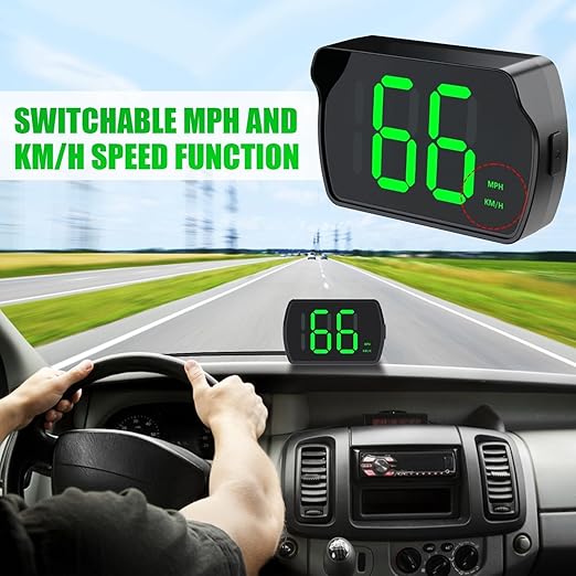 GPS Digital Speedometer for Car MPH, Golf Cart Universal HUD Speed Meter, Head Up Display Car Accessories with LED Large Font, Plug and Play for Car Truck Motor SUV All Vehicles