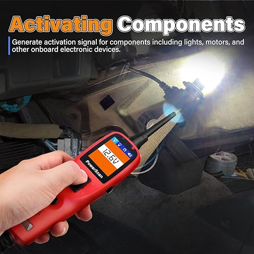 Autel PowerScan PS100 Automotive Circuit Tester 2.0, 12-24V Power Circuit Probe Tool, Auto Electrical Short Open Circuit Finder, AC/DC/Resistance/Component/Signal/Test Tool, w 20ft Extension Cable