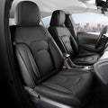FREESOO Car Seat Covers Full Set,Waterproof Automotive Seat Covers, Leather Cars Interior Covers, Seats Protection Universal fit Babies & Adult (Black)