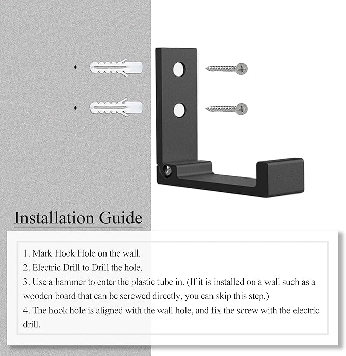 OHIYO Folding Coat Hooks 4pcs Foldable Hook Wall Mounted for Hanging Coat, Jacket, Towel Heavy Duty Wall Hooks Aluminum Alloy Fold up Hooks Headphones Holder Bearing Load 33lb (Black)