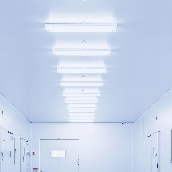 5PK 4FT LED Shop Light - Wraparound, Surface Mount, Office & Garage Ceiling Light