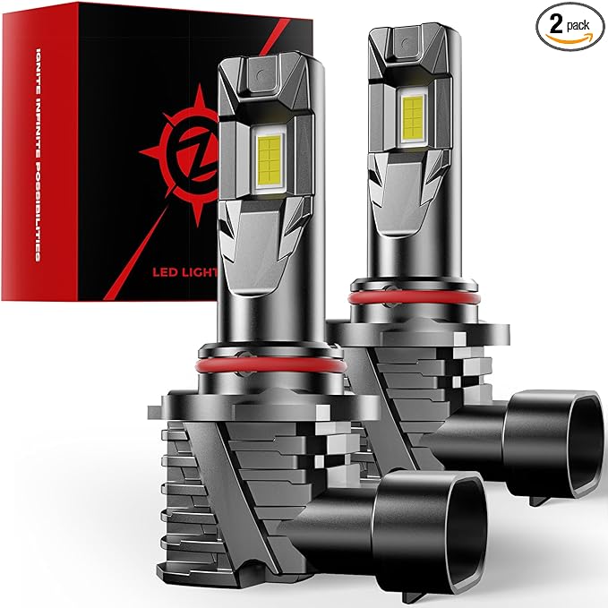 9006 Light Bulbs [Super Bright] 40000lm 800% Brightness Fog Lights Bulbs Real 1:1 Mini Size Design, 6000k Cool White，Pack of 2