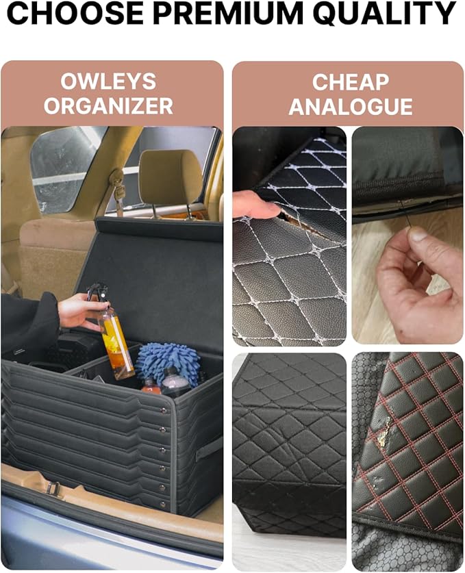 Car Trunk Organizer For Shoes - Storage Crate For SUV, Sedan Or Truck - Foldable Cargo Bin For Travel Gear & Sports Kits - Practical Holiday Gifts For Drivers (Highway 21.6 inch)