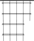 ClosetMaid MaxLoad Heavy Duty Wall Shelf Kit for Garage, 6 – 10 Ft., Adjustable ShelfTrack Wire Shelving, Black Finish
