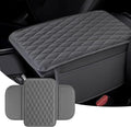 Car Center Console Cover, Upgraded Leather Arm Rest Cover for Car SUV, Car Middle Armrest Console Cover with 2 Storage Bags Scratch Resistant Waterproof Universal Car Accessories (Gray)