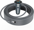 Starlink Mini Cable 12V-48V,Starlink Mini Car Adapter with Digital Display,Cigarette Lighter Adapter with USB C PD 40W& USB A 35W Ports for Trucks and Cars(16.4FT)