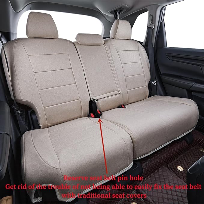 coverdream Custom Seat Covers Compatible with Select Honda CRV 2015 2016 Models (Beige,Full Set)