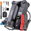 LATIT 6000A Jump Starter with Air Compressor 150PSI 65W Charger, 12V Battery Jumper Starter Pack Portable (10L Gas/8L Diesel), 103.6Wh Jump Box Battery Charger with LCD Display, Lights 2000 LM