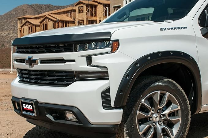EGR 303555 SuperGuard Matte Black Acrylic Hood Shield Compatible With Select 2019-2023 Ford Ranger Trucks - Durable, Easy Installation