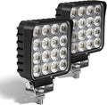 4.3" 12V LED Flood Lights 46W, 24 Volt Work Lights for Heavy Equipment Tractor Excavator Dump Truck 5300LM Waterproof, Vehicle Utility Flood UTV ATV, 2PCS