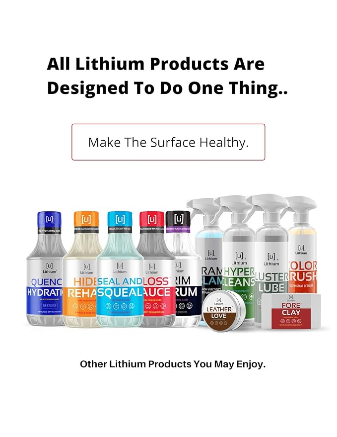 Lithium Leather Love Car Leather Cleaner and Conditioner - Deep Hydrating All Natural Premium Care For Car Interior that Restores, Rehydrates and Protects (4oz)