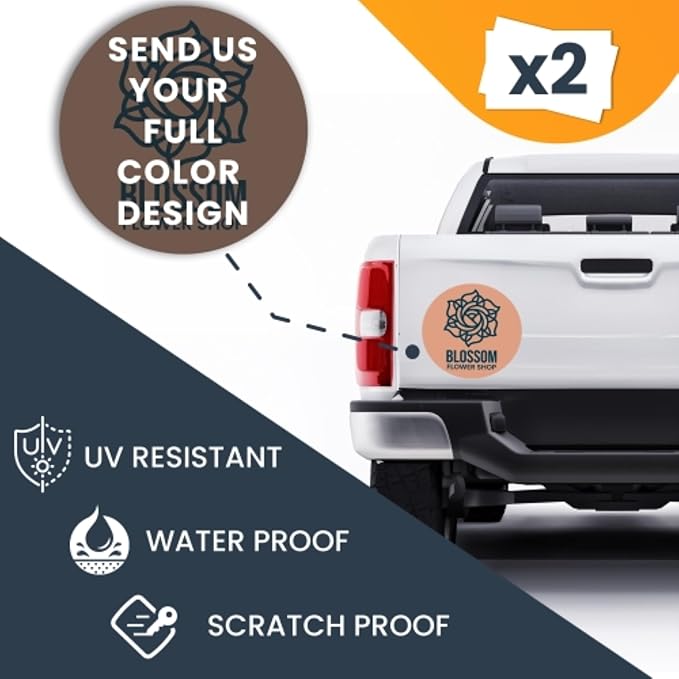 Magnet Me Up Customizable and Personalized Automotive Magnet Decals (18" Round)