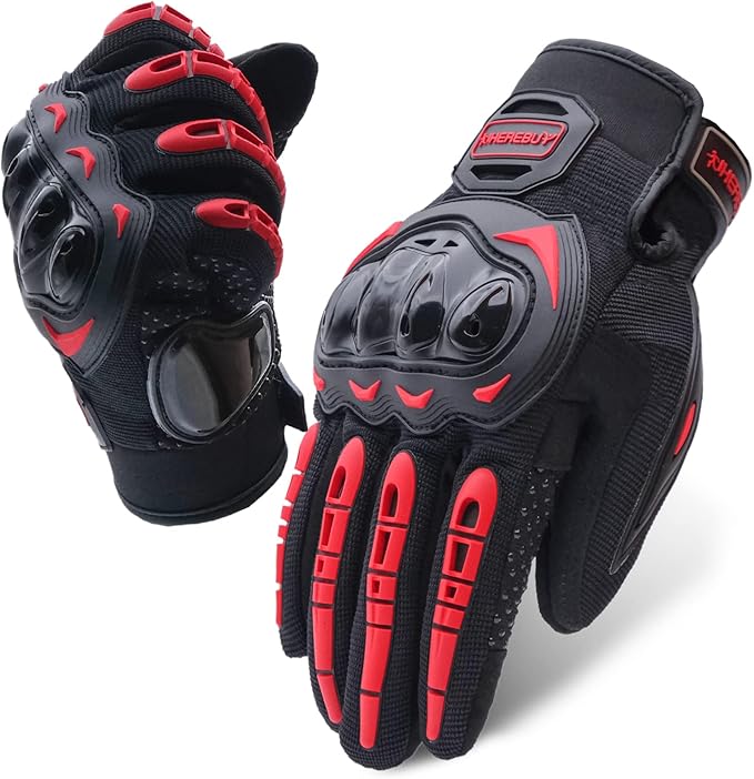 Motorcycle Gloves Touch Screen Full Finger Riding Gloves Knuckle Protection for Men and Women for Dirt Riding, Road Racing, Cycling, Climbing Work Outdoor Sports