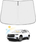 Windshield Sun Shade for Chevrolet/Chevy Traverse 2018-2025 2026 Accessories Thicken 6-Layer Foldable Front Window Sunshade Cover Sun Visor Protector Block UV Rays Keep Vehicle Cool
