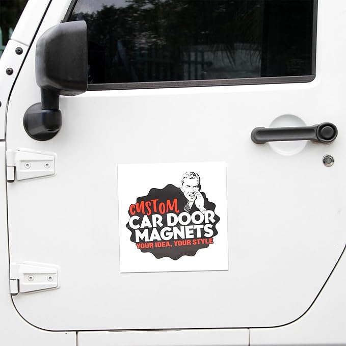 Custom Car Magnet Signs for Businesses (12" Square) 2 pk - Personalized Car Magnets for Advertising and Vehicle Promotion - Advertising Magnets for Cars Door - Professionally Printed