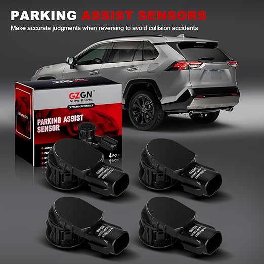Parking Assist Sensor Compatible with Toyota RAV4 2014-2018,Tunder 2014-2021,Tacoma 2015-2022,Replace#89341-0C010 89341-0C020 PPS65 4PCS Parking Sensors