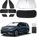 TINGLU Window Shades for Kia Carnival 2022 2023 2024 2025 Accessories Car Side Full Windows Rear Triangular Windshield Sun Shade Sun UV Rays & Privacy Protection for Camping,Napping,and Relaxing 8PCS